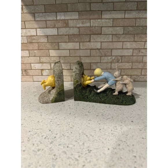 Disney Vintage Winnie the Pooh Michel & Company Book Ends Christopher Robin - Picture 1 of 3
